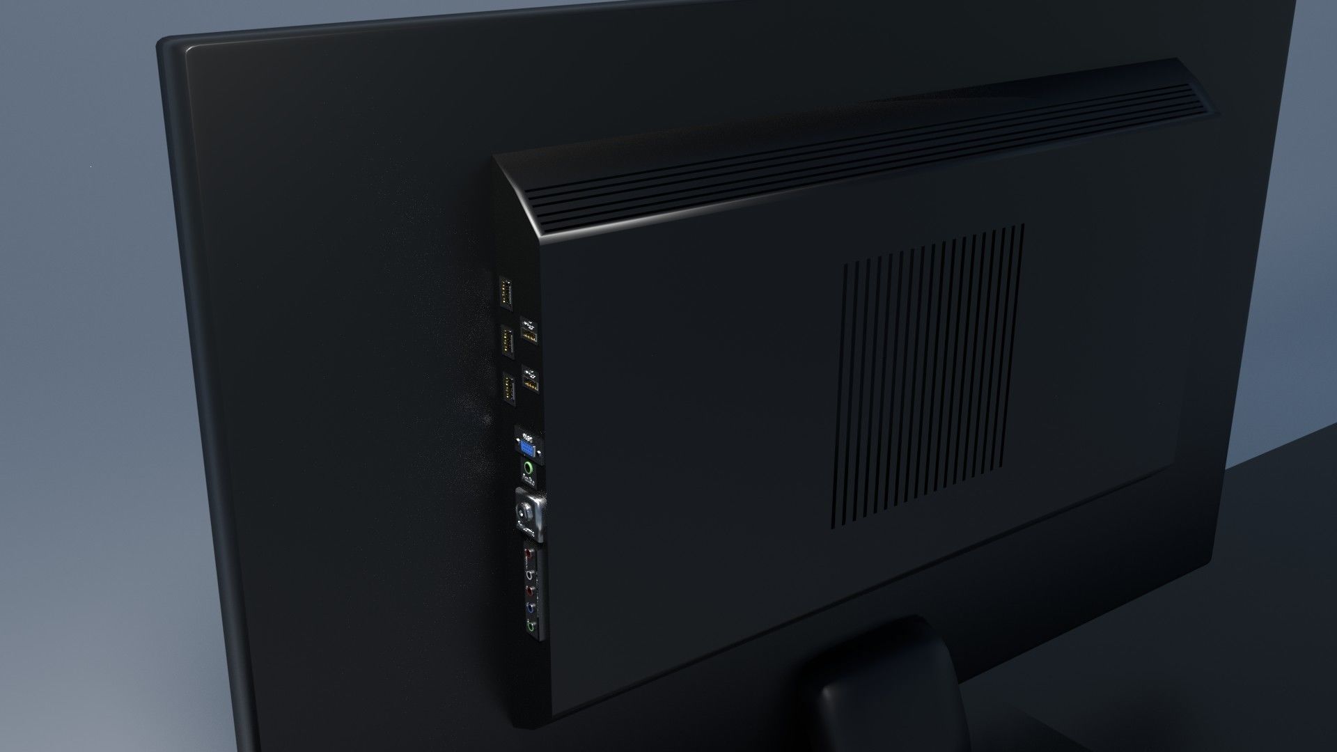 CRT and LCD TV Low-poly 3D model_8