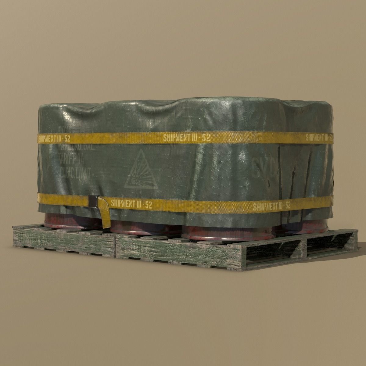 Barrel Shipment Game Prop PBR  Low-poly 3D model_3