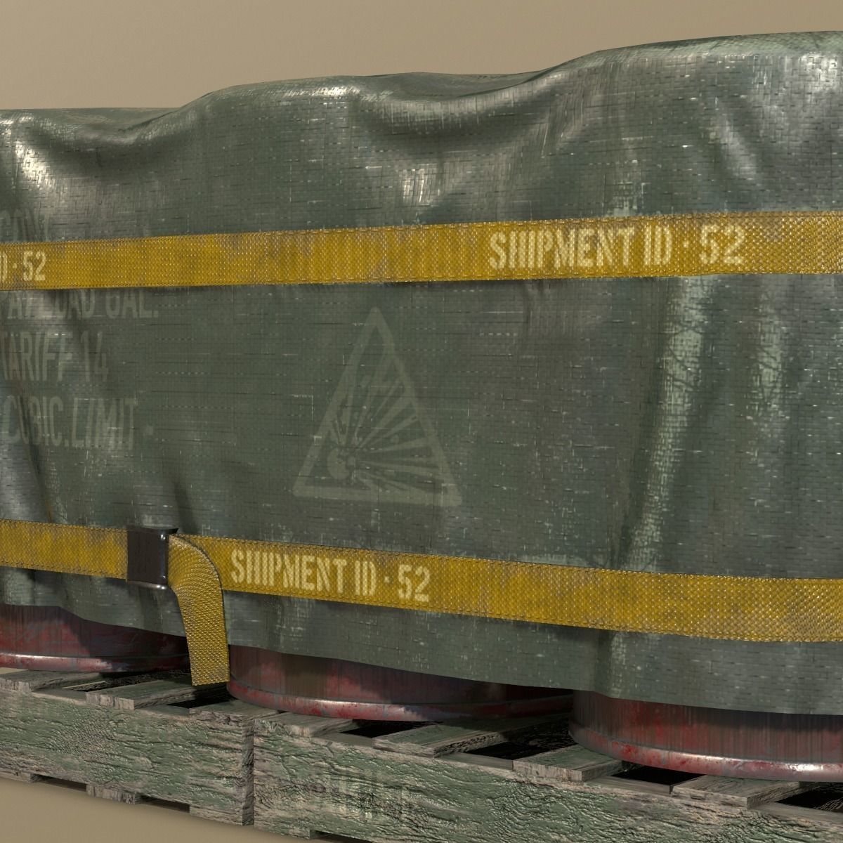 Barrel Shipment Game Prop PBR  Low-poly 3D model_6