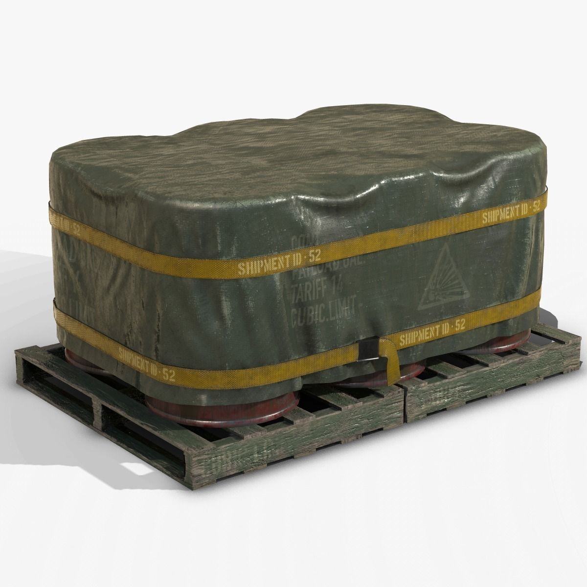 Barrel Shipment Game Prop PBR  Low-poly 3D model_0