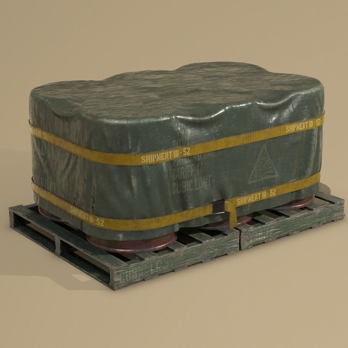 Barrel Shipment Game Prop PBR  Low-poly 3D model_1