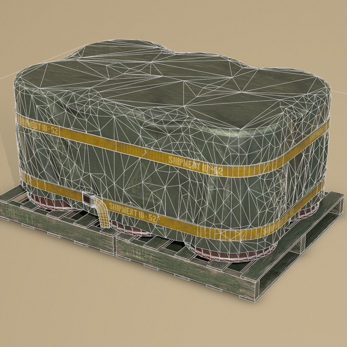 Barrel Shipment Game Prop PBR  Low-poly 3D model_9