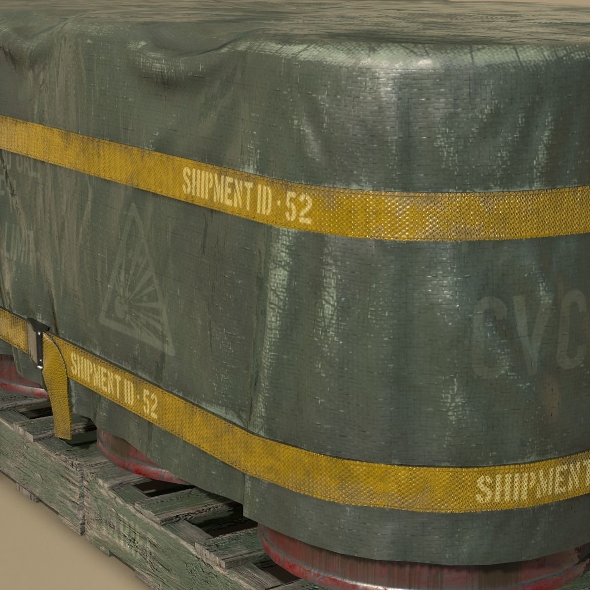 Barrel Shipment Game Prop PBR  Low-poly 3D model_7