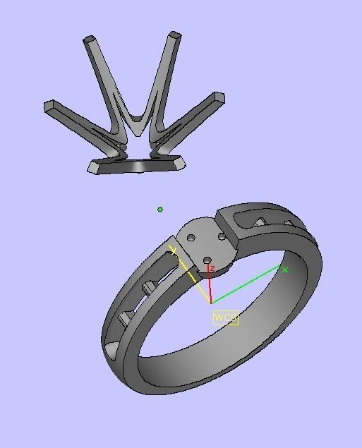 APLR0001-4CT SOLITAIRE RING 3D print model_3