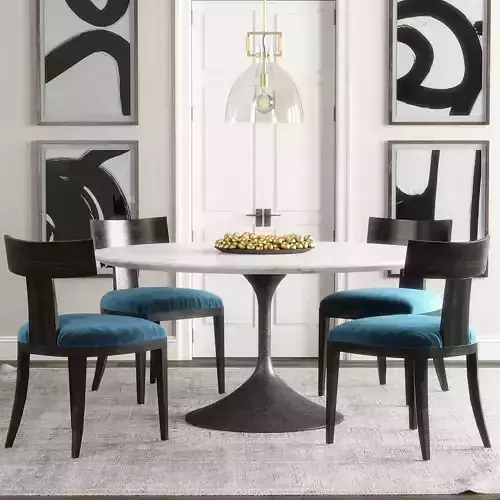 RH Klismos dining set