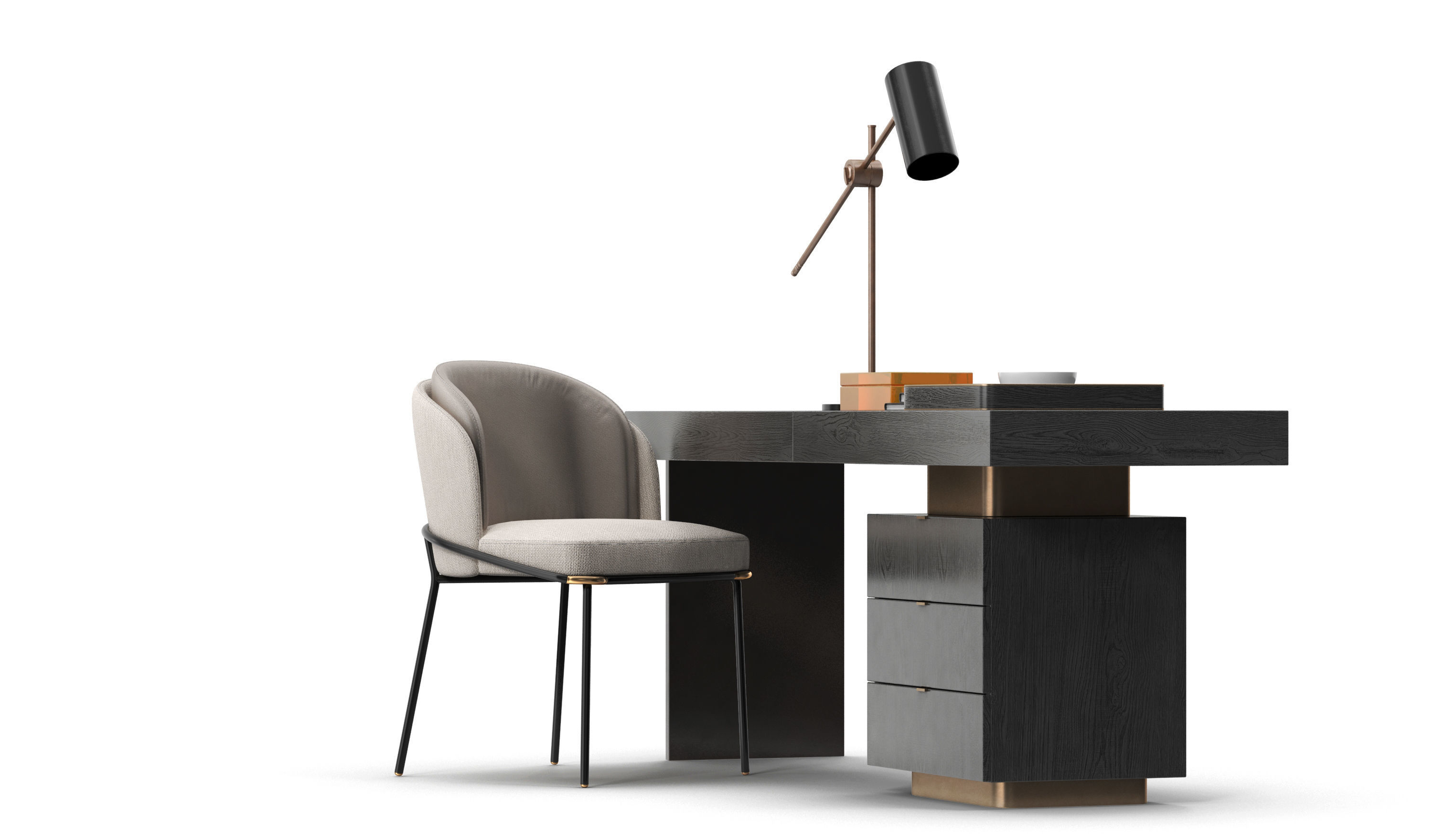 Minotti Carson Desk Fil Noir Chair Set 3d Cgtrader Minotti Carson Desk Fil Noir Chair Set 3d Model Max Obj 4