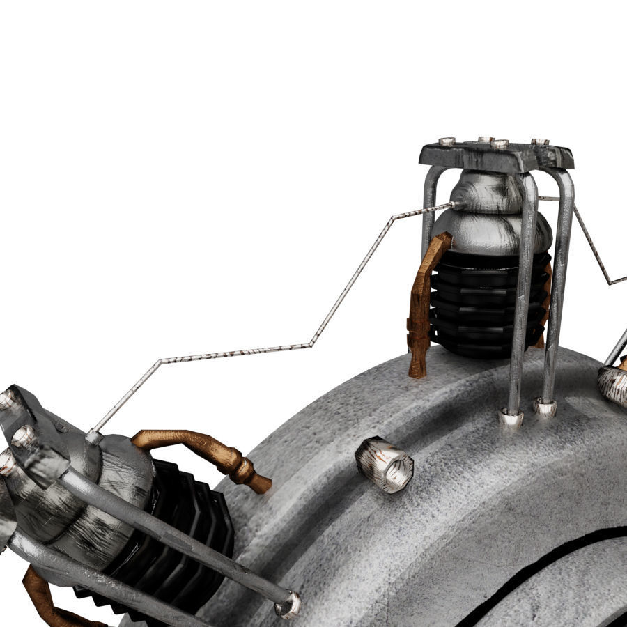 Propeller 4 steampunk wall sconce 3D model_11