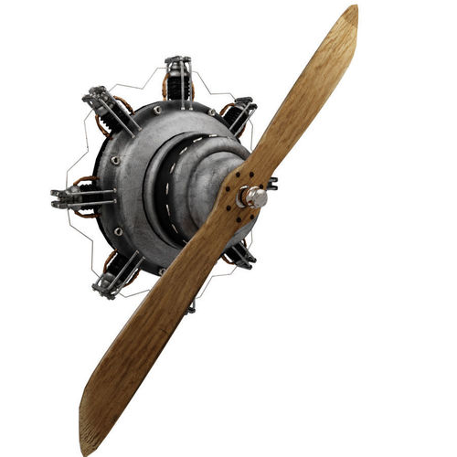 Propeller 4 steampunk wall sconce 3D model