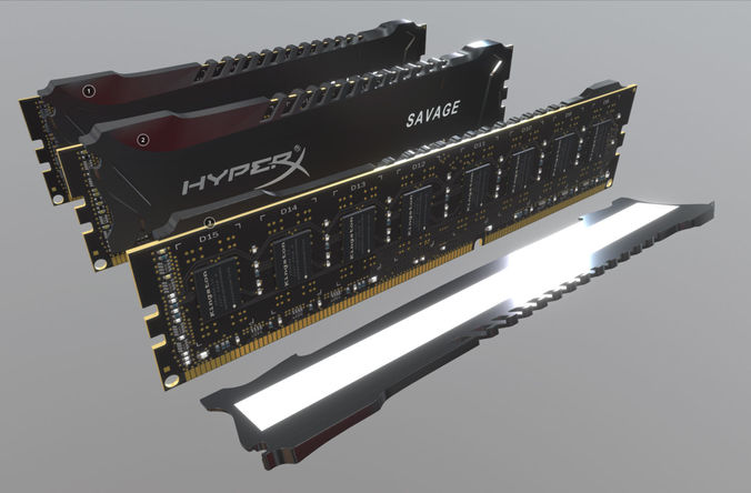 Kingston HyperX Savage Game Low-poly 3D model