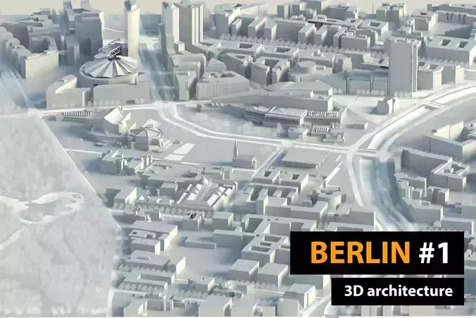 Berlin City Low-poly 3D model Berlin City Low-poly 3D model