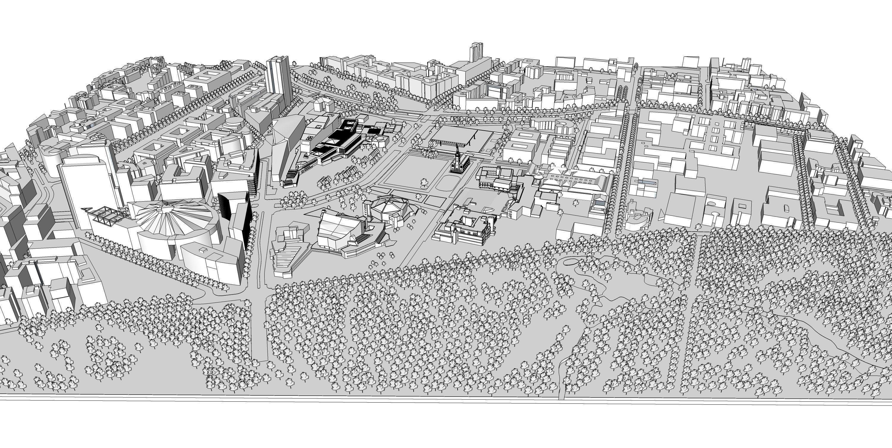 Berlin City Low-poly 3D model_2