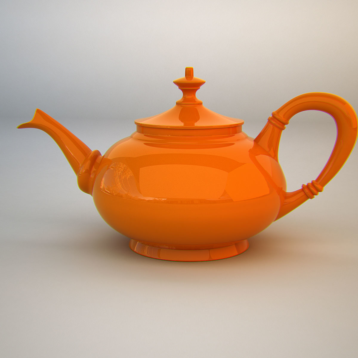 Teapot Low-poly 3D model_11