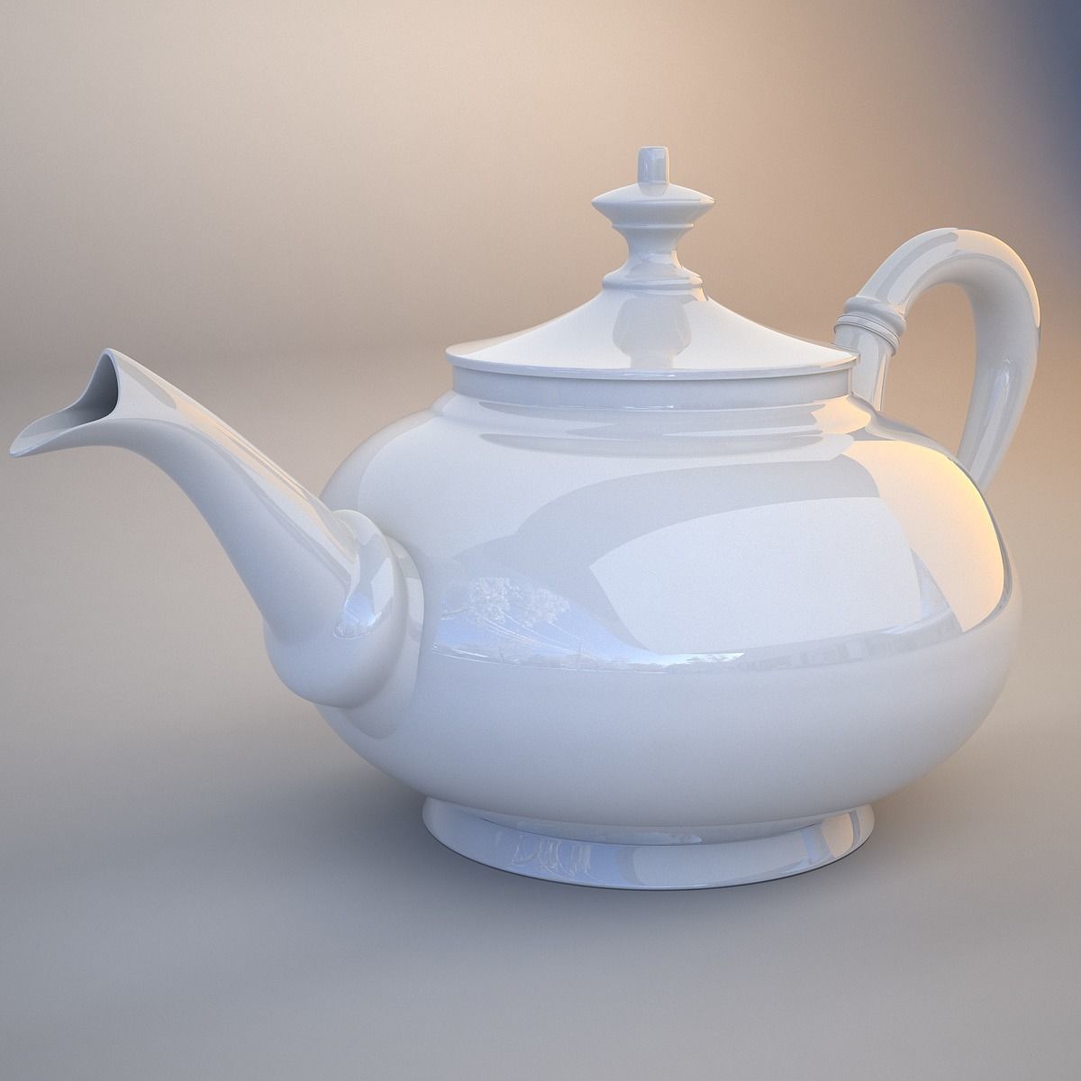 Teapot Low-poly 3D model_7