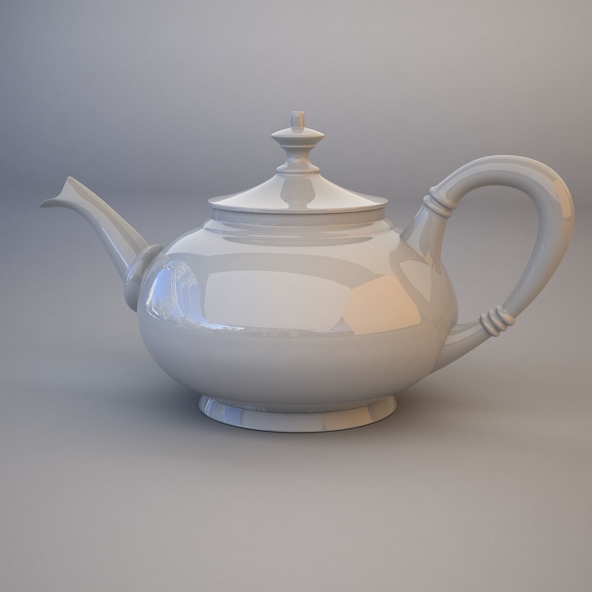 Teapot Low-poly 3D model_1