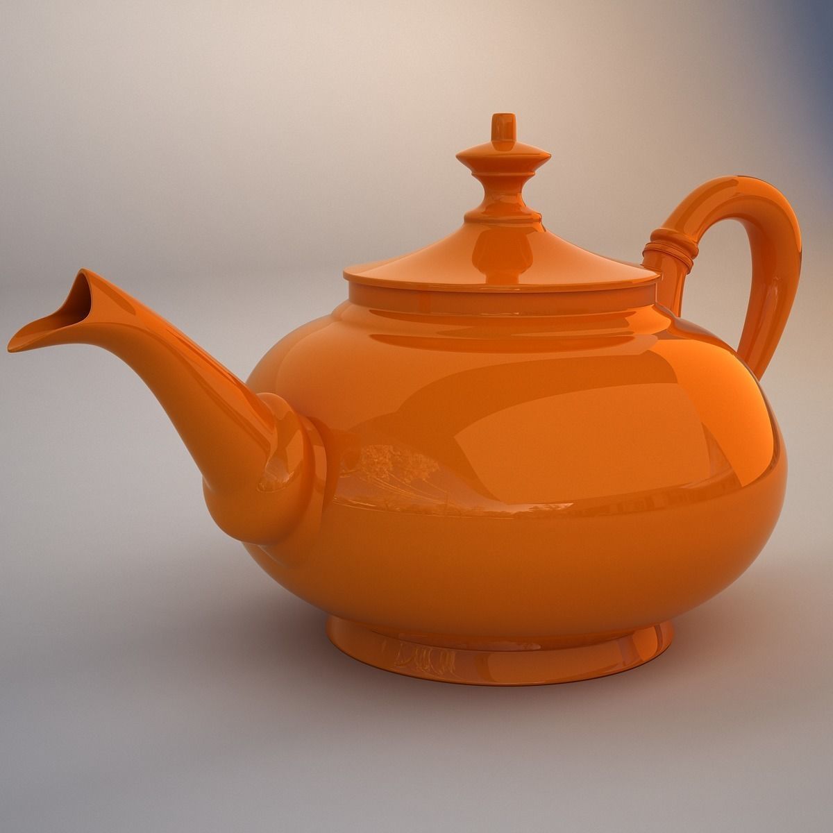 Teapot Low-poly 3D model_0