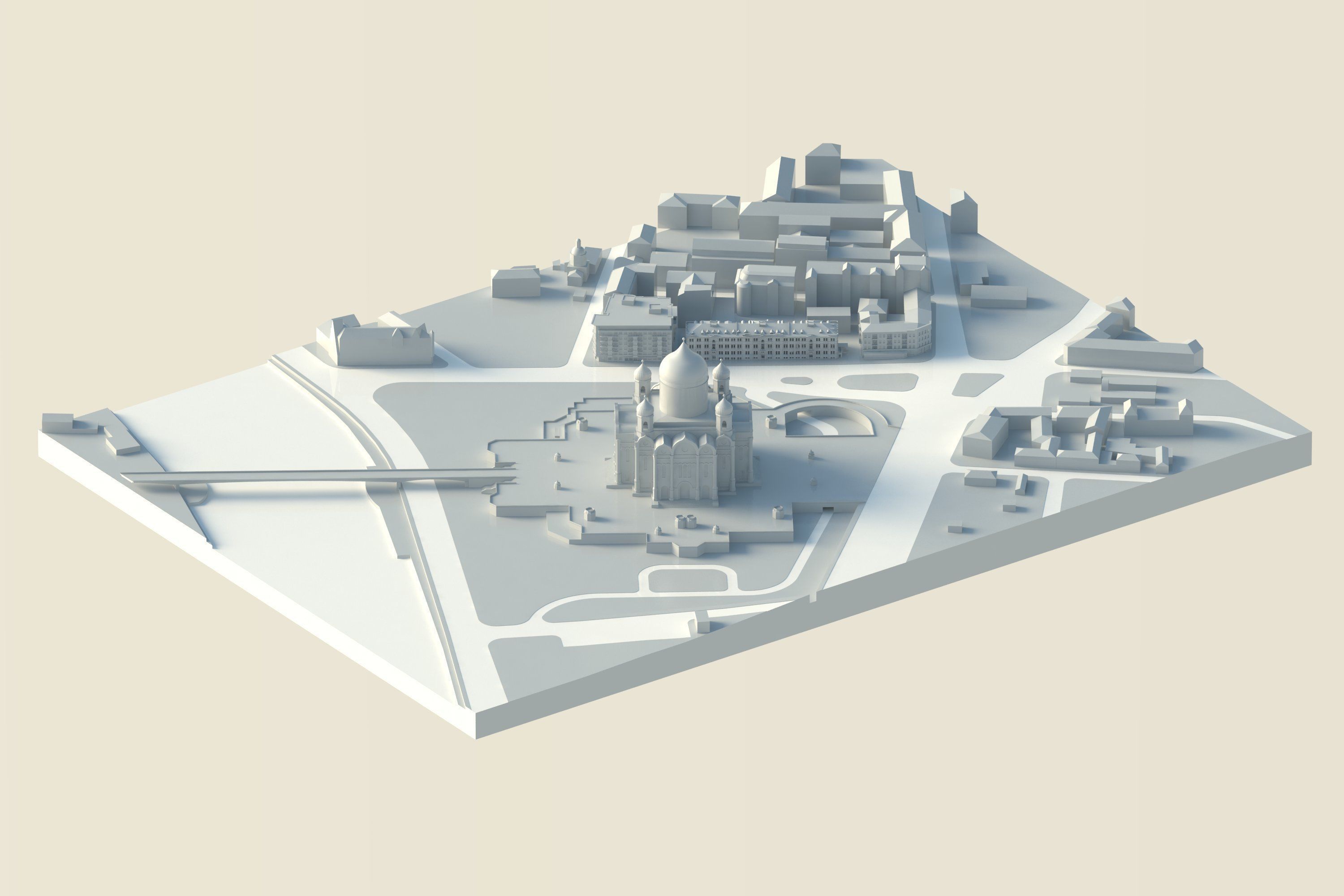 Moscow City Soymonovskiy St Low-poly 3D model_1