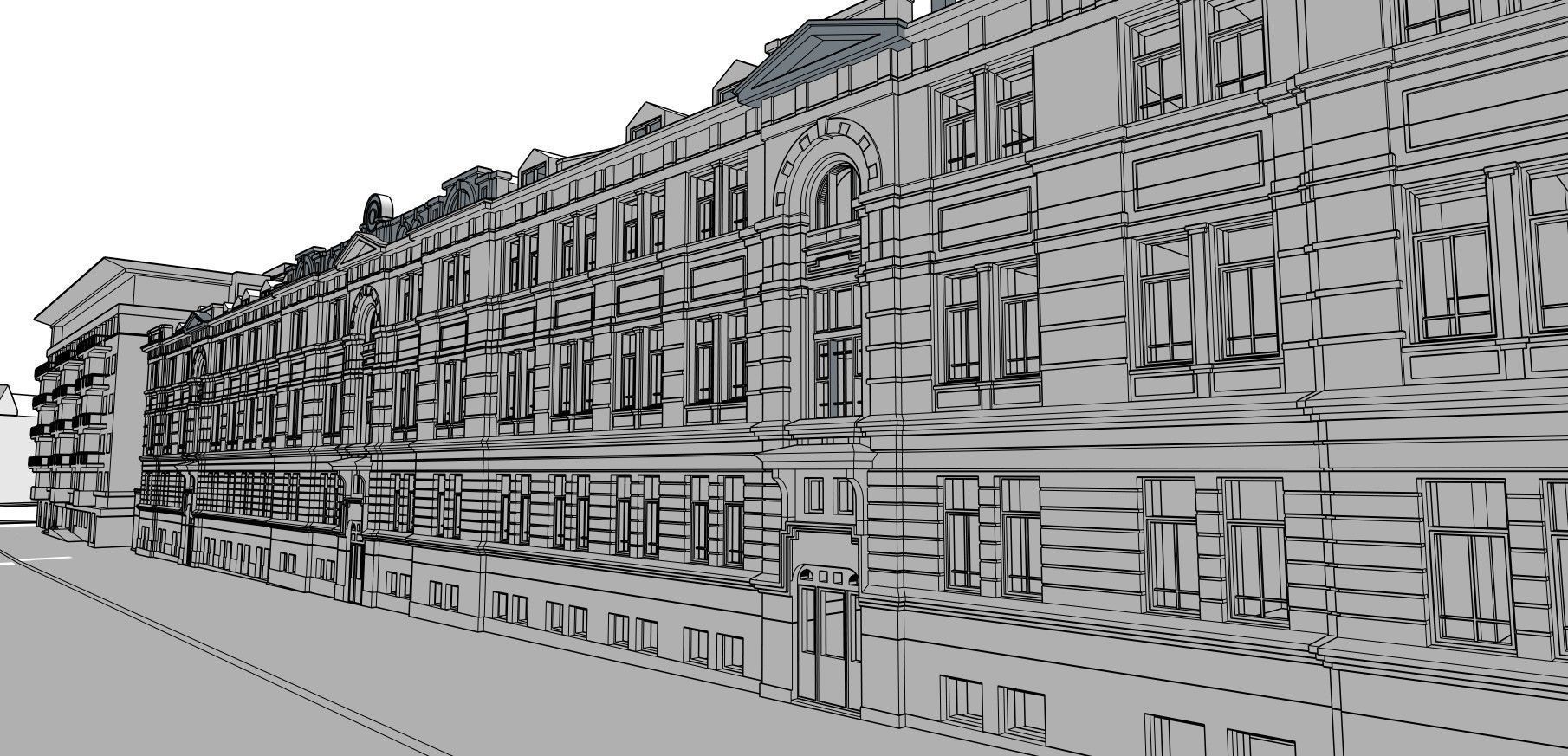 Moscow City Soymonovskiy St Low-poly 3D model_5