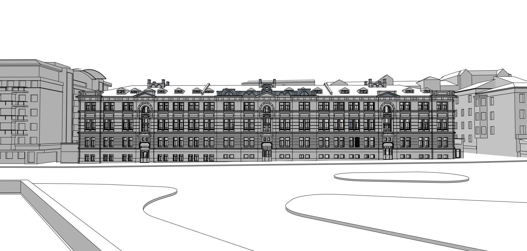 Moscow City Soymonovskiy St Low-poly 3D model_4