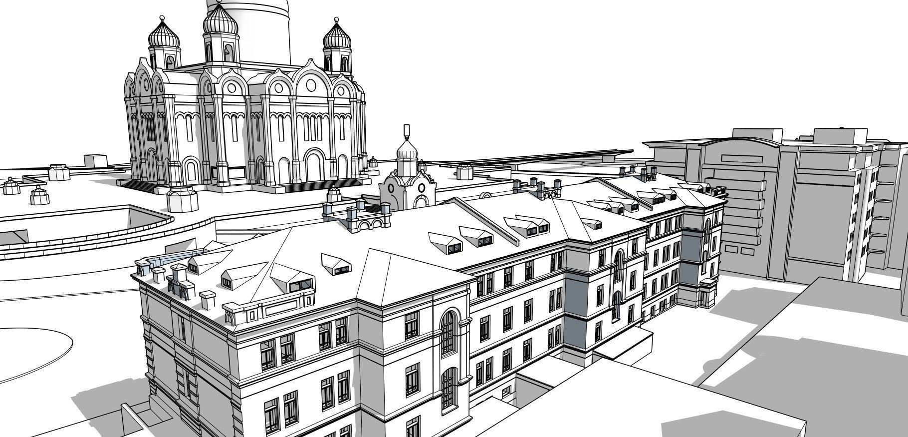 Moscow City Soymonovskiy St Low-poly 3D model_6