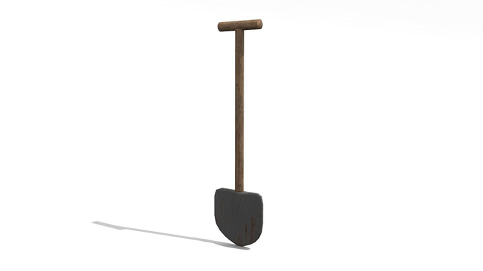 Low poly shovel Free low-poly 3D model