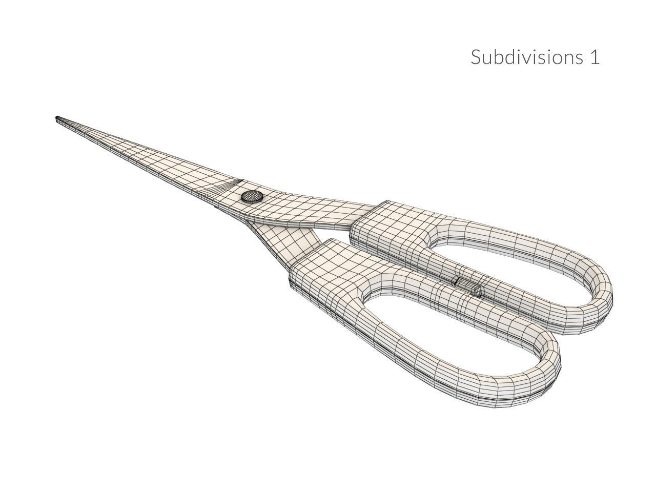 Trojka Big Scissors Low-poly 3D model_8