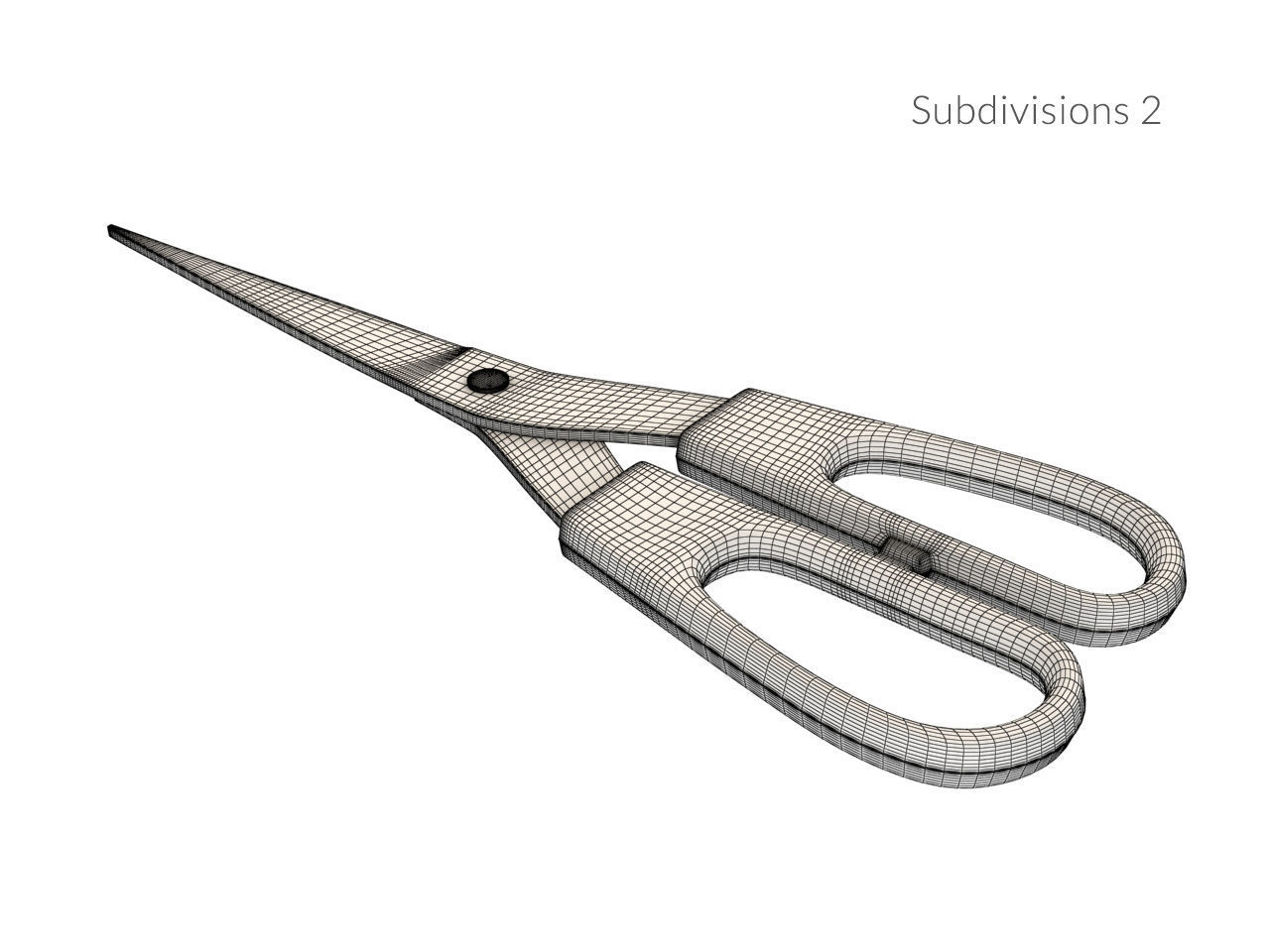 Trojka Big Scissors Low-poly 3D model_9