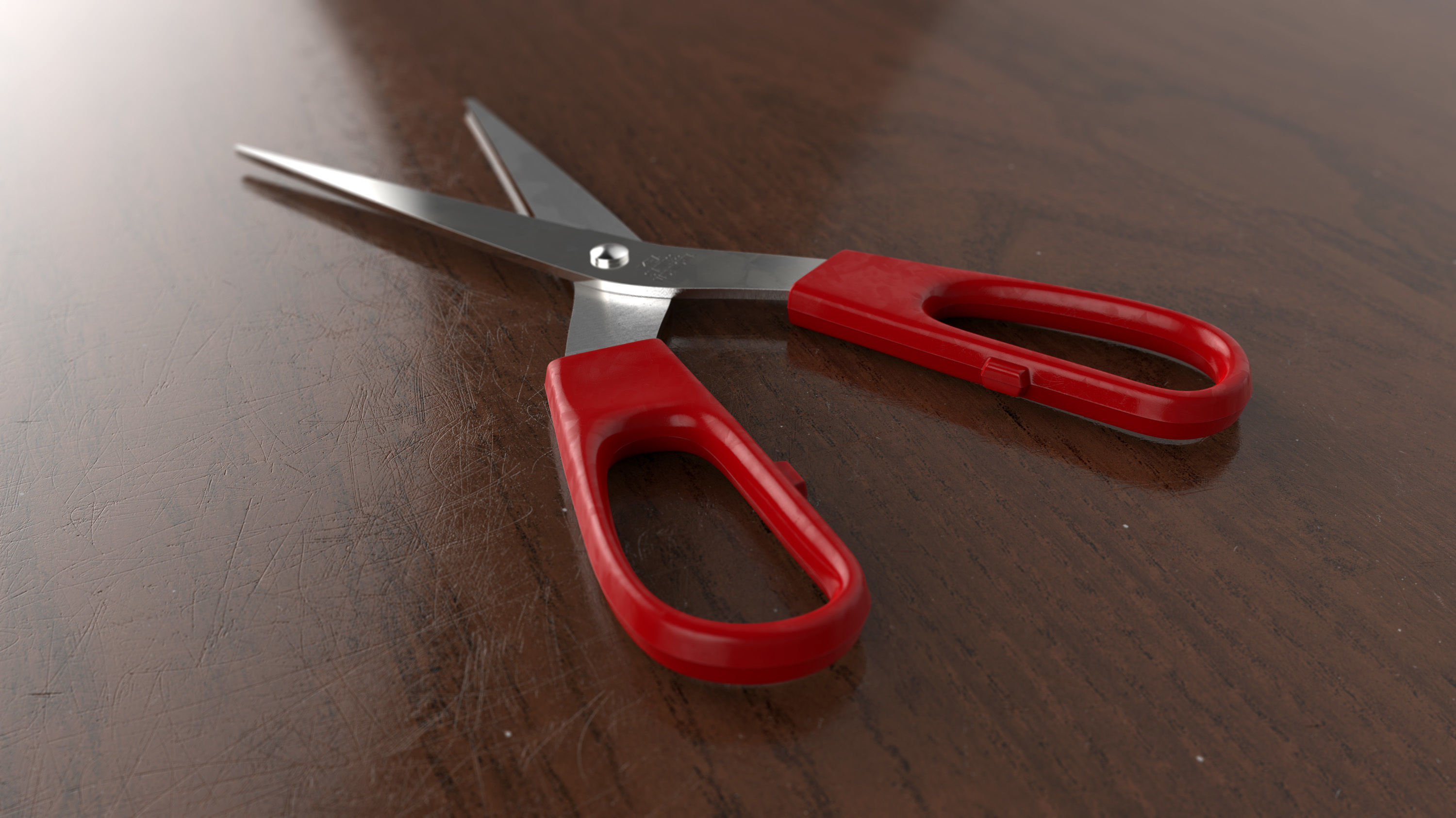 Trojka Big Scissors Low-poly 3D model_3