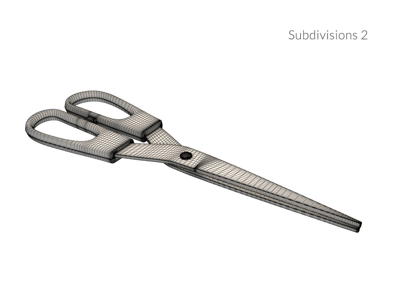 Trojka Big Scissors Low-poly 3D model_12