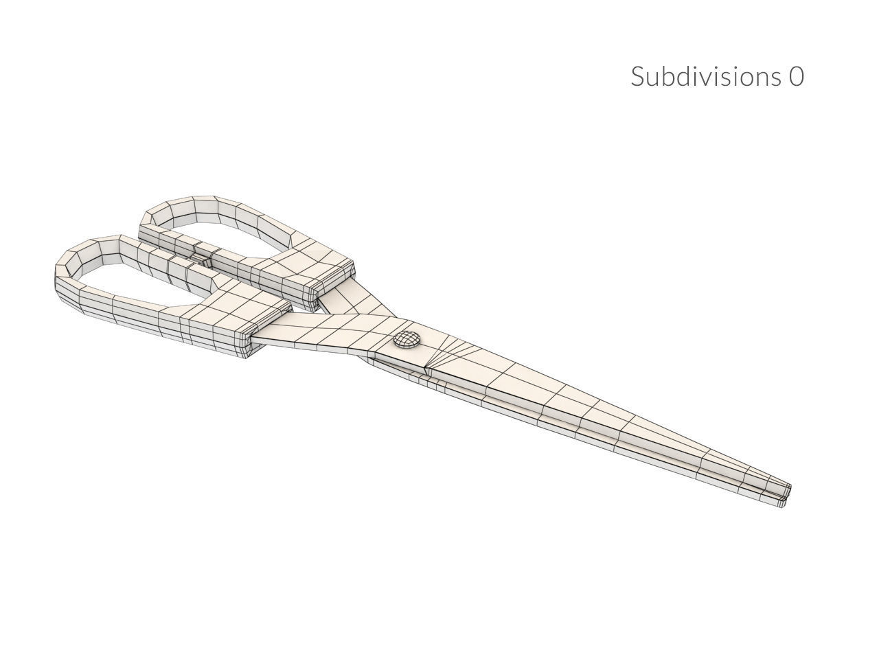 Trojka Big Scissors Low-poly 3D model_10
