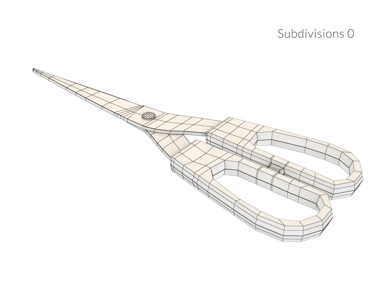 Trojka Big Scissors Low-poly 3D model_7