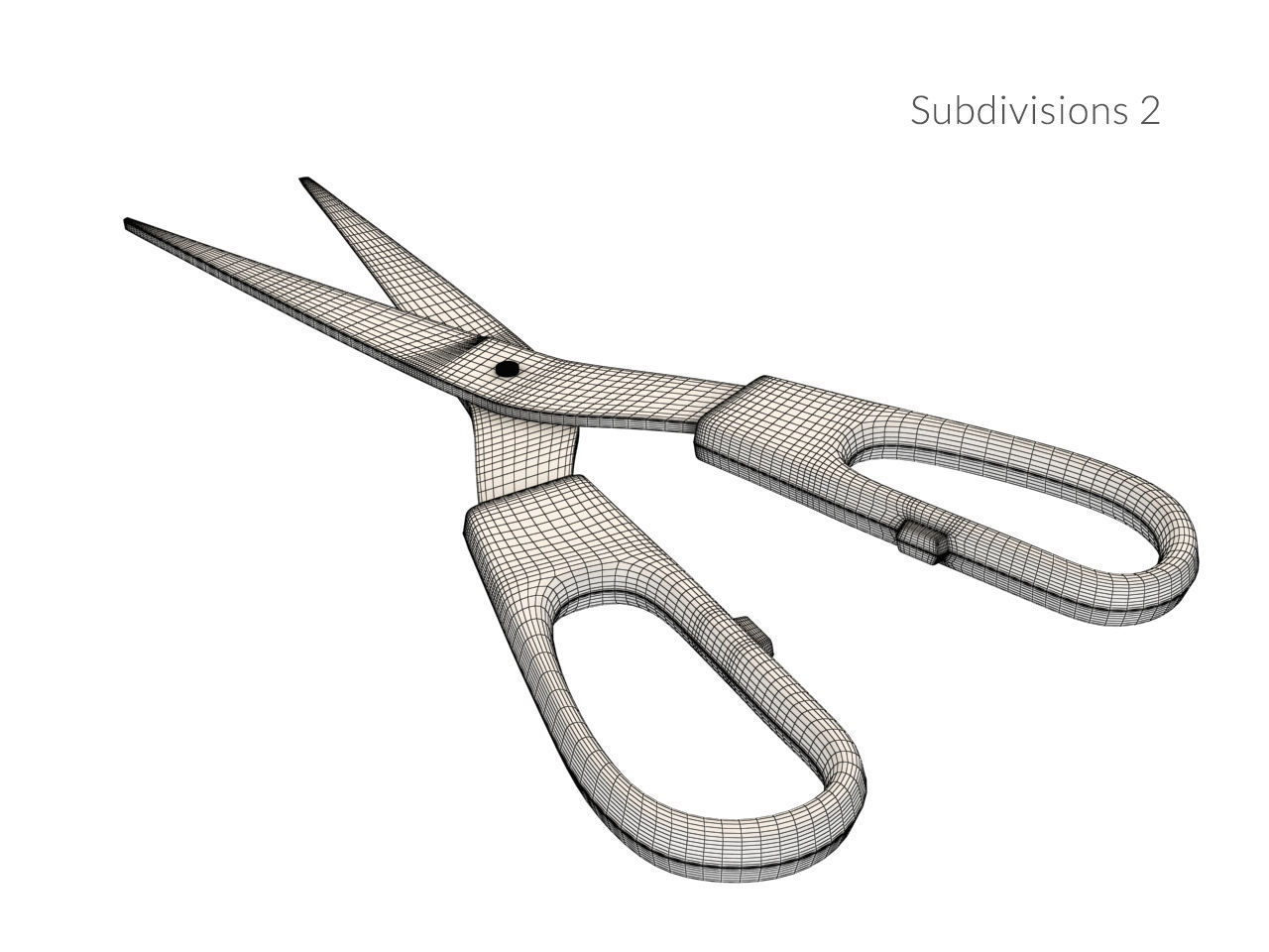 Trojka Big Scissors Low-poly 3D model_19