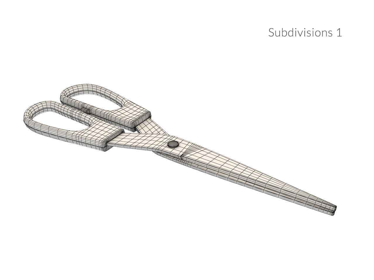 Trojka Big Scissors Low-poly 3D model_11