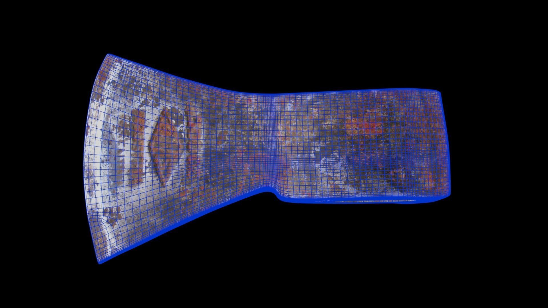 Rusty Axe Low and High Poly Free low-poly 3D model_7