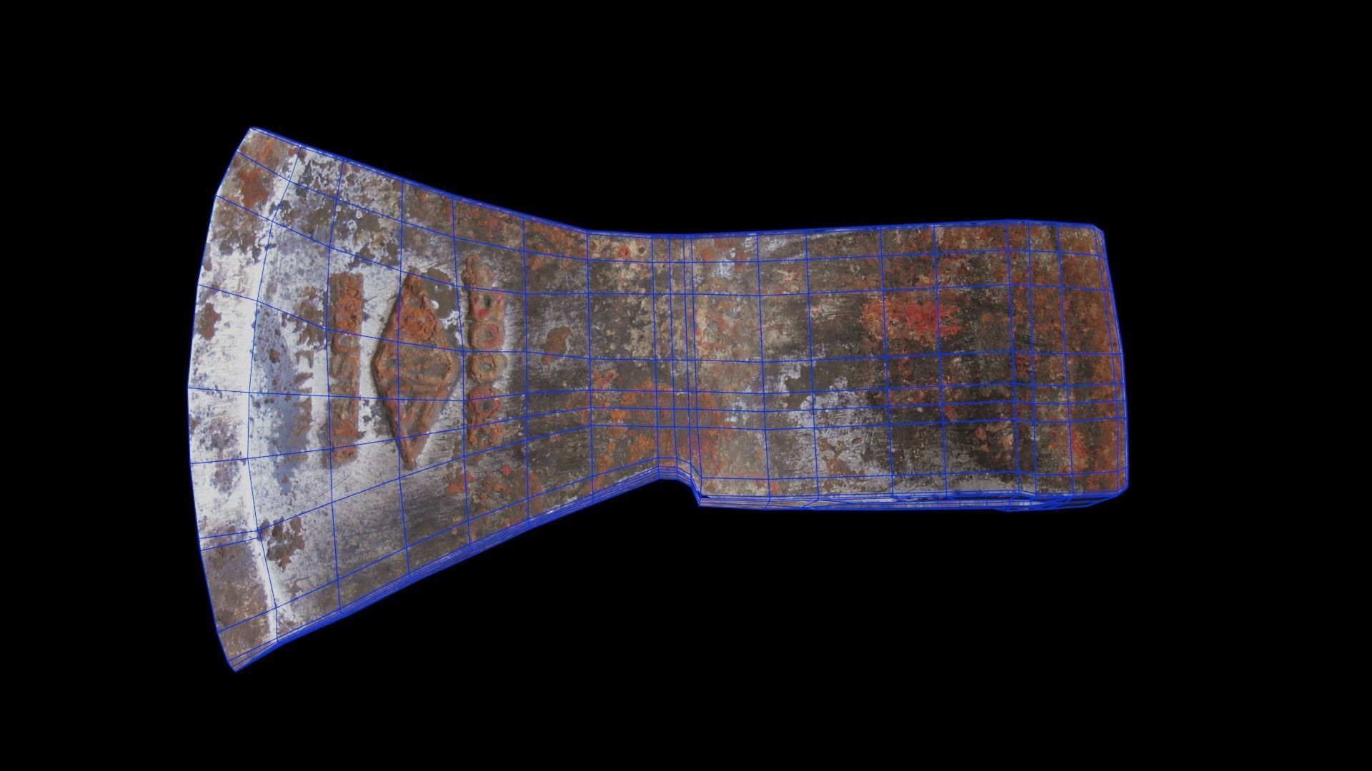 Rusty Axe Low and High Poly Free low-poly 3D model_5