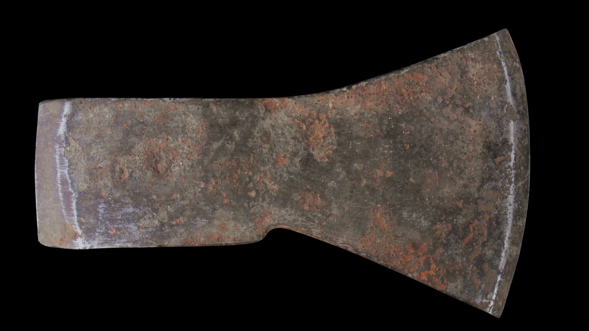 Rusty Axe Low and High Poly Free low-poly 3D model_2