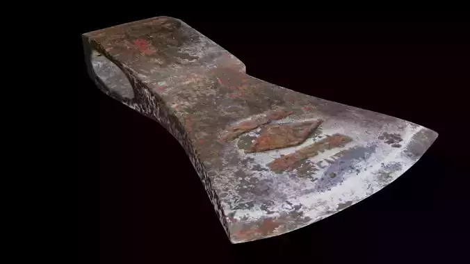 Rusty Axe Low and High Poly Free low-poly 3D model