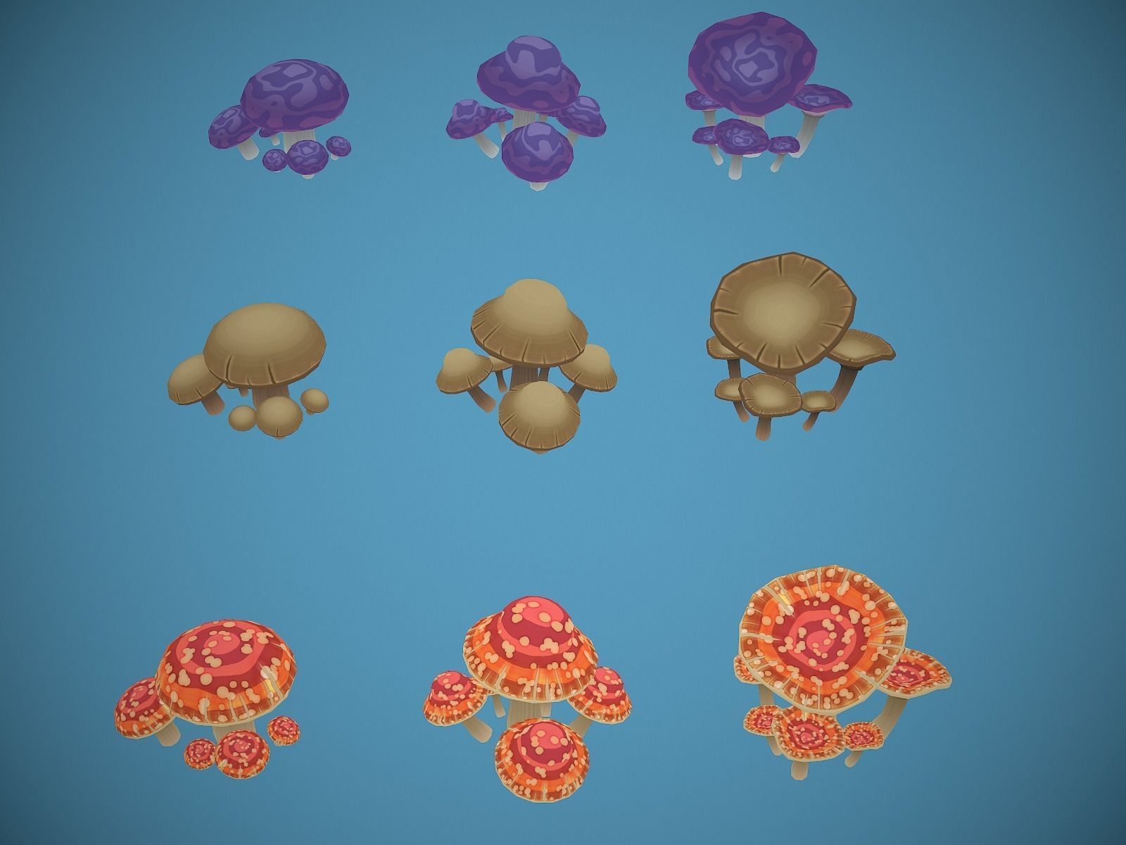 Free Lowpoly Stylized Foliage Free low-poly 3D model_9