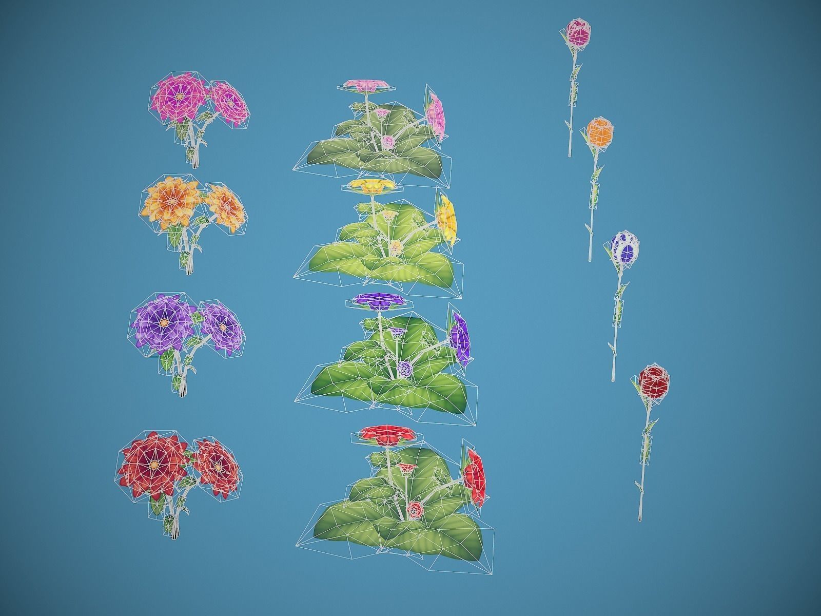 Free Lowpoly Stylized Foliage Free low-poly 3D model_4