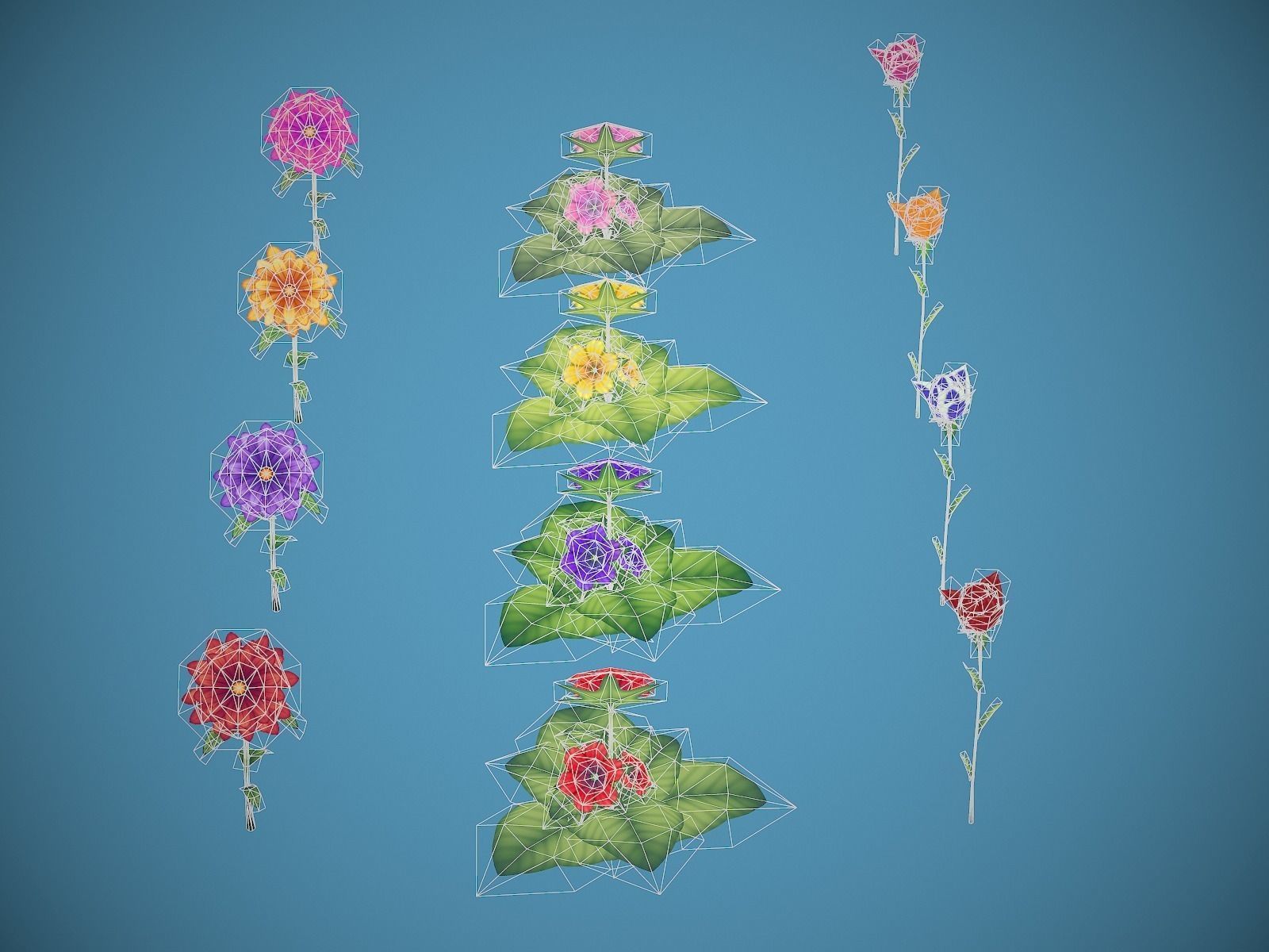 Free Lowpoly Stylized Foliage Free low-poly 3D model_2