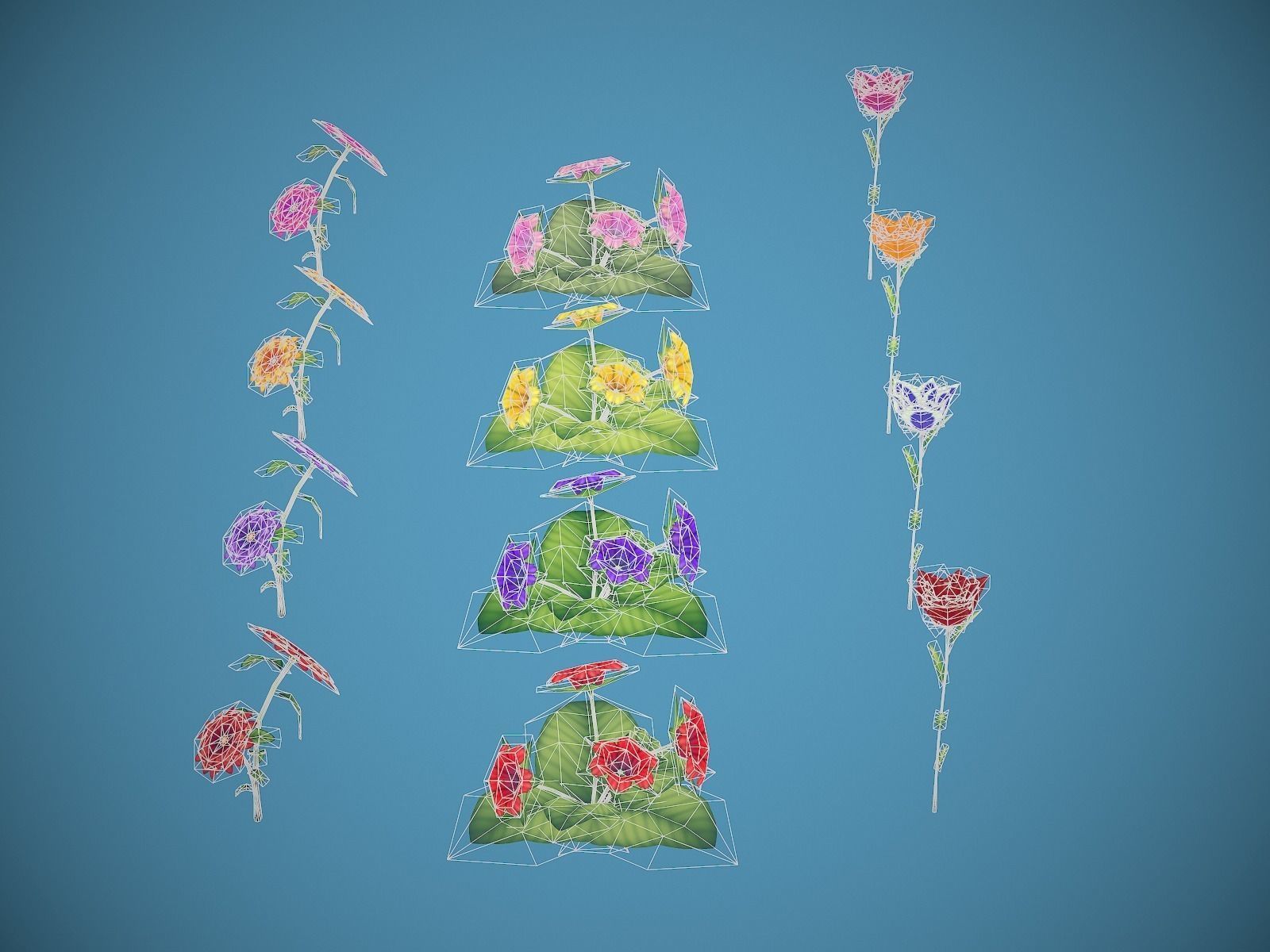 Free Lowpoly Stylized Foliage Free low-poly 3D model_6