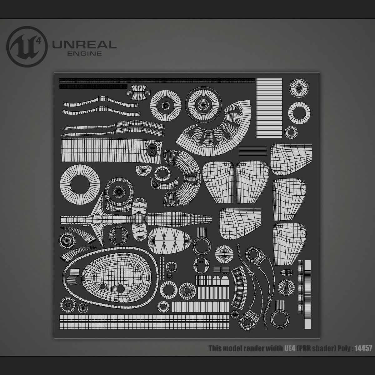 Vintage Fan Low-poly 3D model_8