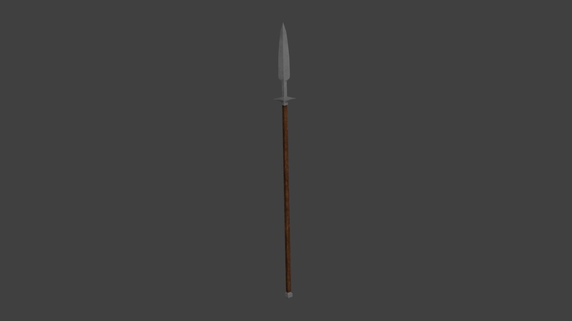 Detailed LowPoly Spear Low-poly 3D model_1
