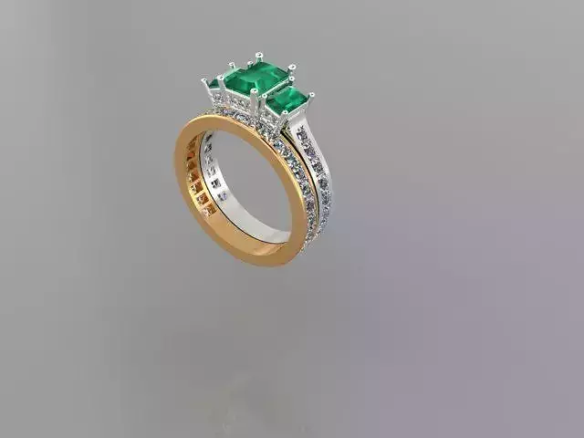 Emerald wedding ring