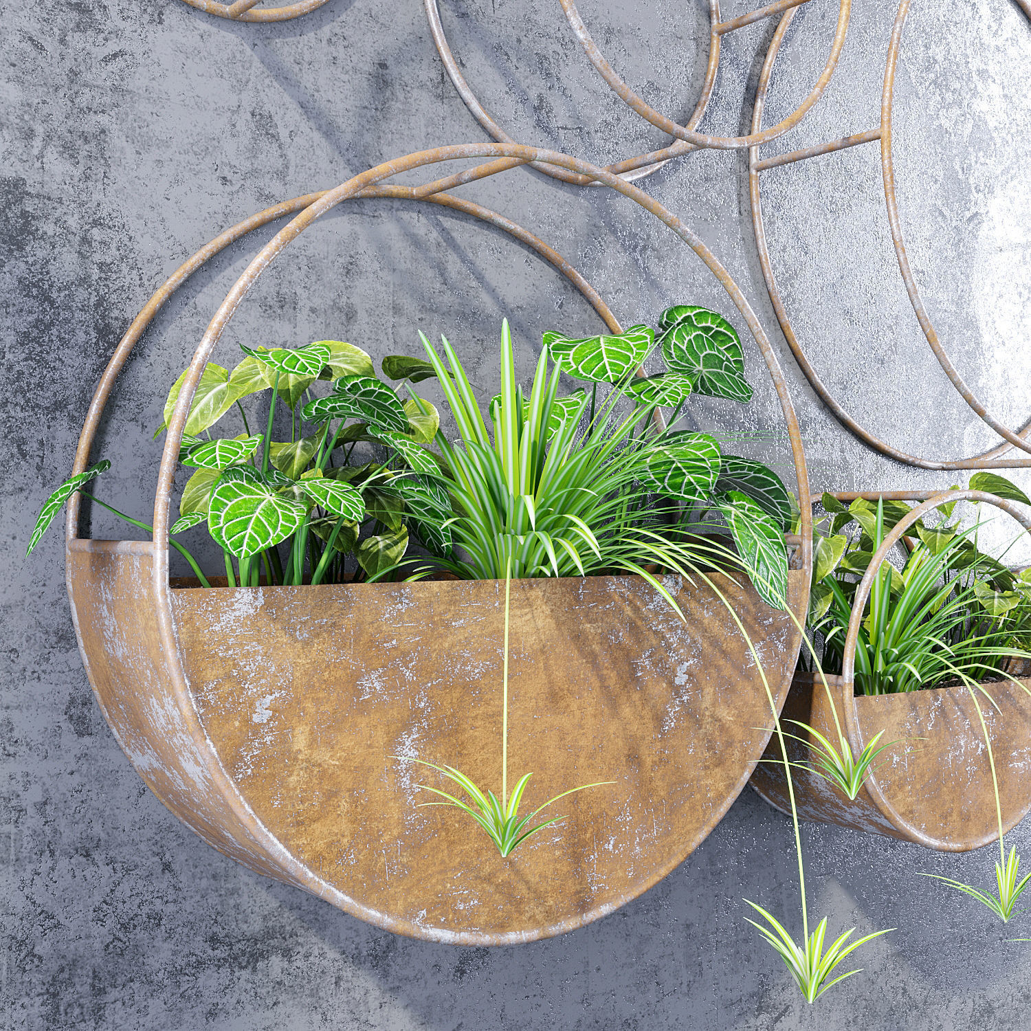 Circle shelves 3D model_3