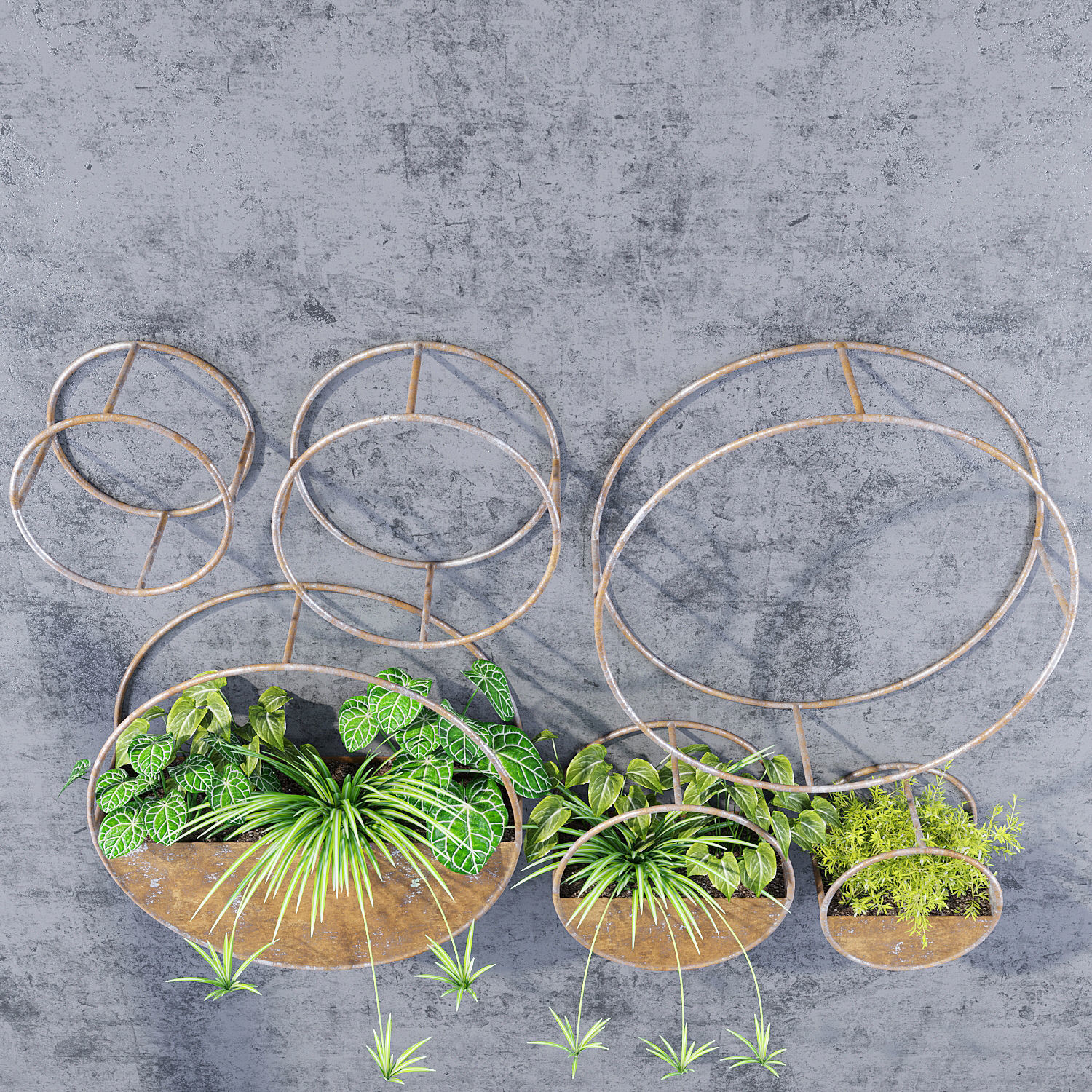 Circle shelves 3D model_1