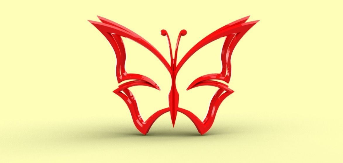 Butterfly Pendant  3D print model_5