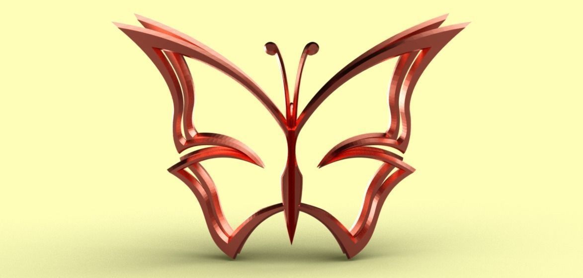 Butterfly Pendant  3D print model_0