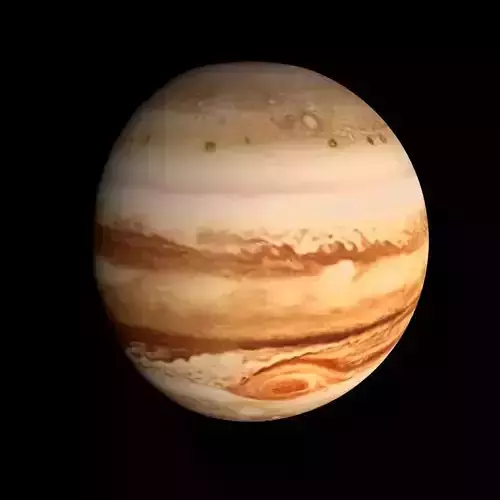 Animated HD Jupiter Model Low-poly 3D model
