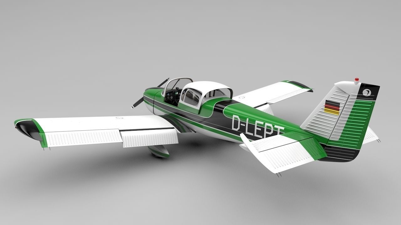 Fuji FA-200 Aero Subaru Low-poly 3D model_6