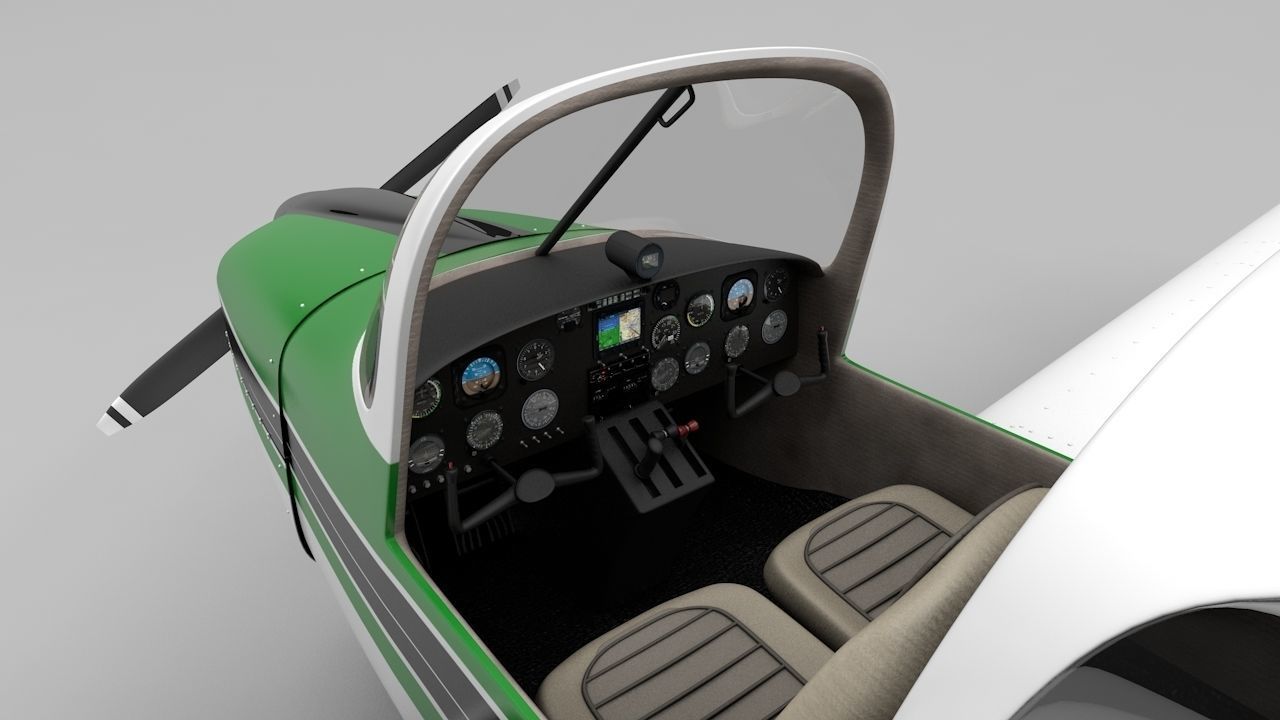 Fuji FA-200 Aero Subaru Low-poly 3D model_7